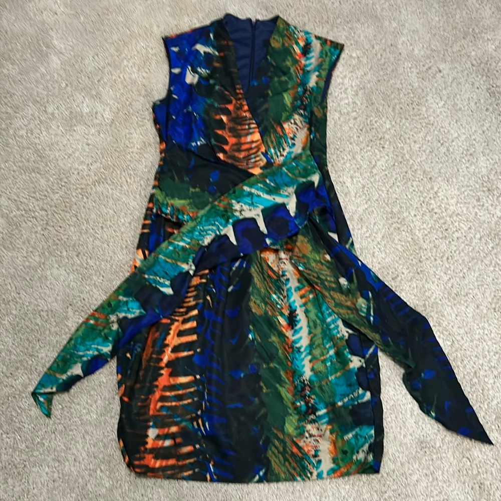 Silky wrap around dress